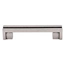 Top Knobs [TK55PTA] Die Cast Zinc Cabinet Pull Handle - Flat Rail Series - Standard Size - Pewter Antique - 3 1/2" C/C - 4 1/2" L
