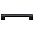 Top Knobs [TK56BLK] Die Cast Zinc Cabinet Pull Handle - Flat Rail Series - Oversized - Flat Black Finish - 5" C/C - 6" L