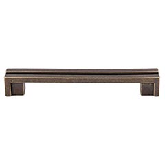 Top Knobs [TK56GBZ] Die Cast Zinc Cabinet Pull Handle - Flat Rail Series - Oversized - German Bronze Finish - 5&quot; C/C - 6&quot; L