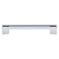 Top Knobs [TK56PC] Die Cast Zinc Cabinet Pull Handle - Flat Rail Series - Oversized - Polished Chrome Finish - 5" C/C - 6" L