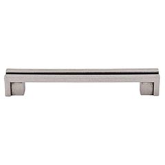 Top Knobs [TK56PTA] Die Cast Zinc Cabinet Pull Handle - Flat Rail Series - Oversized - Pewter Antique Finish - 5&quot; C/C - 6&quot; L