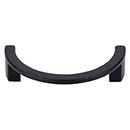 Top Knobs [TK53BLK] Die Cast Zinc Cabinet Pull Handle - Half Circle Series - Standard Size - Flat Black Finish - 3 1/2&quot; C/C - 4 1/8&quot; L