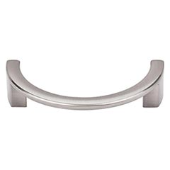 Top Knobs [TK53BSN] Die Cast Zinc Cabinet Pull Handle - Half Circle Series - Standard Size - Brushed Satin Nickel Finish - 3 1/2&quot; C/C - 4 1/8&quot; L