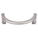 Top Knobs [TK53BSN] Die Cast Zinc Cabinet Pull Handle - Half Circle Series - Standard Size - Brushed Satin Nickel Finish - 3 1/2" C/C - 4 1/8" L