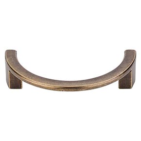 Top Knobs [TK53GBZ] Die Cast Zinc Cabinet Pull Handle - Half Circle Series - Standard Size - German Bronze Finish - 3 1/2" C/C - 4 1/8" L