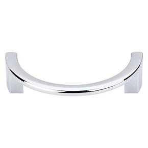 Top Knobs [TK53PC] Die Cast Zinc Cabinet Pull Handle - Half Circle Series - Standard Size - Polished Chrome Finish - 3 1/2" C/C - 4 1/8" L