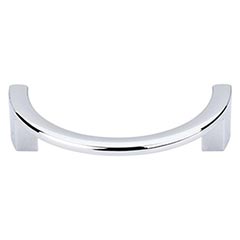 Top Knobs [TK53PC] Die Cast Zinc Cabinet Pull Handle - Half Circle Series - Standard Size - Polished Chrome Finish - 3 1/2&quot; C/C - 4 1/8&quot; L