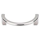 Top Knobs [TK53PN] Die Cast Zinc Cabinet Pull Handle - Half Circle Series - Standard Size - Polished Nickel Finish - 3 1/2" C/C - 4 1/8" L