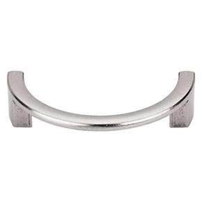 Top Knobs [TK53PTA] Die Cast Zinc Cabinet Pull Handle - Half Circle Series - Standard Size - Pewter Antique Finish - 3 1/2" C/C - 4 1/8" L