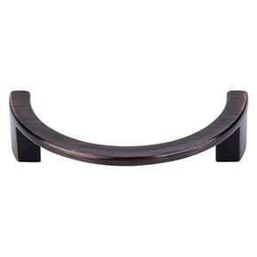 Top Knobs [TK53TB] Die Cast Zinc Cabinet Pull Handle - Half Circle Series - Standard Size - Tuscan Bronze Finish - 3 1/2" C/C - 4 1/8" L