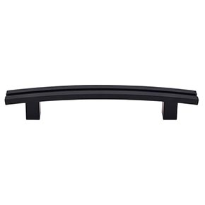 Top Knobs [TK81BLK] Die Cast Zinc Cabinet Pull Handle - Inset Rail Series - Overized - Flat Black Finish - 5" C/C - 7" L