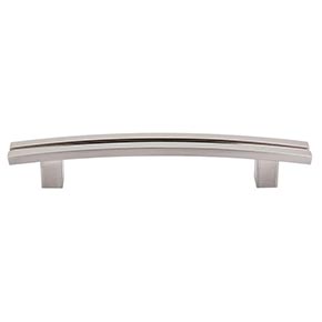 Top Knobs [TK81BSN] Die Cast Zinc Cabinet Pull Handle - Inset Rail Series - Overized - Brushed Satin Nickel Finish - 5" C/C - 7" L