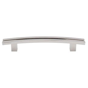 Top Knobs [TK81PN] Die Cast Zinc Cabinet Pull Handle - Inset Rail Series - Overized - Polished Nickel Finish - 5" C/C - 7" L