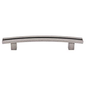 Top Knobs [TK81PTA] Die Cast Zinc Cabinet Pull Handle - Inset Rail Series - Overized - Pewter Antique Finish - 5" C/C - 7" L