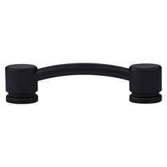 Top Knobs [TK63BLK] Die Cast Zinc Cabinet Pull Handle - Oval Series - Standard Size - Flat Black Finish - 3 3/4&quot; C/C - 4 3/4&quot; L