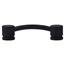 Top Knobs [TK63BLK] Die Cast Zinc Cabinet Pull Handle - Oval Series - Standard Size - Flat Black Finish - 3 3/4" C/C - 4 3/4" L