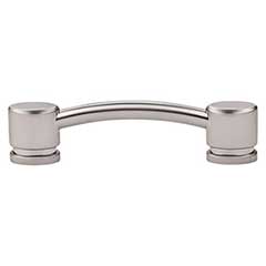 Top Knobs [TK63BSN] Die Cast Zinc Cabinet Pull Handle - Oval Series - Standard Size - Brushed Satin Nickel Finish - 3 3/4&quot; C/C - 4 3/4&quot; L