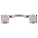 Top Knobs [TK63BSN] Die Cast Zinc Cabinet Pull Handle - Oval Series - Standard Size - Brushed Satin Nickel Finish - 3 3/4&quot; C/C - 4 3/4&quot; L