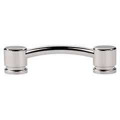Top Knobs [TK63PN] Die Cast Zinc Cabinet Pull Handle - Oval Series - Standard Size - Polished Nickel Finish - 3 3/4&quot; C/C - 4 3/4&quot; L
