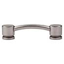 Top Knobs [TK63PTA] Die Cast Zinc Cabinet Pull Handle - Oval Series - Standard Size - Pewter Antique Finish - 3 3/4" C/C - 4 3/4" L