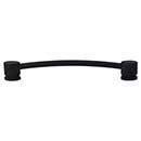 Top Knobs [TK65BLK] Die Cast Zinc Cabinet Pull Handle - Oval Series - Oversized - Flat Black Finish - 7" C/C - 8" L