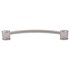 Top Knobs [TK65BSN] Die Cast Zinc Cabinet Pull Handle - Oval Series - Oversized - Brushed Satin Nickel Finish - 7&quot; C/C - 8&quot; L