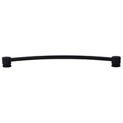 Top Knobs [TK66BLK] Die Cast Zinc Cabinet Pull Handle - Oval Series - Oversized - Flat Black Finish - 12&quot; C/C - 13&quot; L