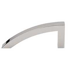Top Knobs [TK35PN] Die Cast Zinc Cabinet Pull Handle - Sloped Series - Standard Size - Polished Nickel Finish - 3 7/8&quot; C/C - 4 3/4&quot; L