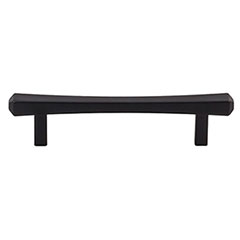 Top Knobs [TK812BLK] Die Cast Zinc Cabinet Pull Handle - Juliet Series - Standard Size - Flat Black Finish - 3 3/4" C/C - 5 1/4" L