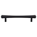 Top Knobs [TK813BLK] Die Cast Zinc Cabinet Pull Handle - Juliet Series - Oversized - Flat Black Finish - 5 1/16" C/C - 6 13/16" L