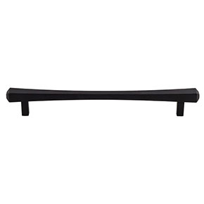 Top Knobs [TK815BLK] Die Cast Zinc Cabinet Pull Handle - Juliet Series - Oversized - Flat Black Finish - 7 9/16" C/C - 9 5/16" L