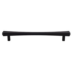 Top Knobs [TK815BLK] Die Cast Zinc Cabinet Pull Handle - Juliet Series - Oversized - Flat Black Finish - 7 9/16" C/C - 9 5/16" L