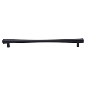 Top Knobs [TK817BLK] Die Cast Zinc Cabinet Pull Handle - Juliet Series - Oversized - Flat Black Finish - 12" C/C - 14" L