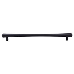 Top Knobs [TK817BLK] Die Cast Zinc Cabinet Pull Handle - Juliet Series - Oversized - Flat Black Finish - 12" C/C - 14" L