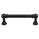 Top Knobs [TK802BLK] Die Cast Zinc Cabinet Pull Handle - Kara Series - Standard Size - Flat Black Finish - 3 3/4" C/C - 4 7/16" L