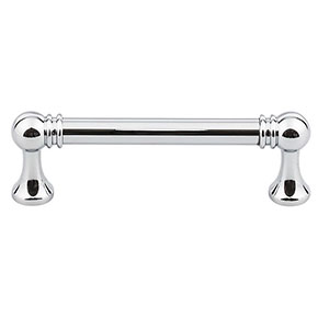 Top Knobs [TK802PC] Die Cast Zinc Cabinet Pull Handle - Kara Series - Standard Size - Polished Chrome Finish - 3 3/4" C/C - 4 7/16" L