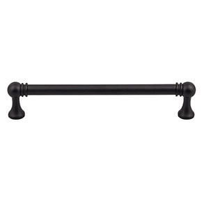 Top Knobs [TK804BLK] Die Cast Zinc Cabinet Pull Handle - Kara Series - Oversized - Flat Black Finish - 6 5/16" C/C - 6 15/16" L