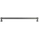 Top Knobs [TK807AG] Die Cast Zinc Cabinet Pull Handle - Kara Series - Oversized - Ash Gray Finish - 12" C/C - 12 11/16" L