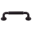 Top Knobs [TK822BLK] Die Cast Zinc Cabinet Pull Handle - Lily Series - Standard Size - Flat Black Finish - 3 3/4" C/C - 4 11/16" L