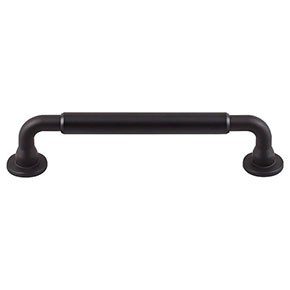 Top Knobs [TK823BLK] Die Cast Zinc Cabinet Pull Handle - Lily Series - Oversized - Flat Black Finish - 5 1/16" C/C - 5 15/16" L