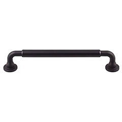 Top Knobs [TK824BLK] Die Cast Zinc Cabinet Pull Handle - Lily Series - Oversized - Flat Black Finish - 6 5/16" C/C - 7 3/16" L