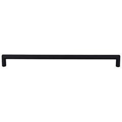 Top Knobs [TK797BLK] Die Cast Zinc Cabinet Pull Handle - Lydia Series - Oversized - Flat Black Finish - 12&quot; C/C - 12 7/16&quot; L