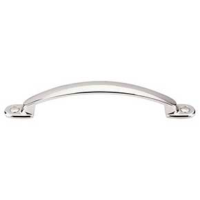 Top Knobs [M1329] Die Cast Zinc Cabinet Pull Handle - Arendal Series - Oversized - Polished Nickel Finish - 5 1/16" C/C - 6 3/4" L