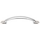Top Knobs [M1329] Die Cast Zinc Cabinet Pull Handle - Arendal Series - Oversized - Polished Nickel Finish - 5 1/16" C/C - 6 3/4" L