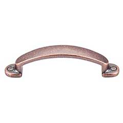 Top Knobs [M1691] Die Cast Zinc Cabinet Pull Handle - Arendal Series - Standard Size - Antique Copper Finish - 3&quot; C/C - 4&quot; L