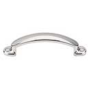 Top Knobs [M1693] Die Cast Zinc Cabinet Pull Handle - Arendal Series - Standard Size - Polished Nickel Finish - 3" C/C - 4" L