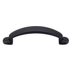 Top Knobs [M1700] Die Cast Zinc Cabinet Pull Handle - Arendal Series - Standard Size - Flat Black Finish - 3&quot; C/C - 4&quot; L