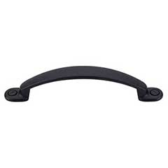 Top Knobs [M1867] Die Cast Zinc Cabinet Pull Handle - Arendal Series - Standard Size - Flat Black Finish - 3 3/4&quot; C/C - 5&quot; L