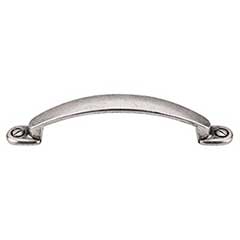 Top Knobs [M475] Die Cast Zinc Cabinet Pull Handle - Arendal Series - Standard Size - Pewter Antique Finish - 3 3/4&quot; C/C - 5&quot; L