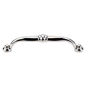 Top Knobs [M1297] Die Cast Zinc Cabinet Pull Handle - Voss Series - Oversized - Polished Nickel Finish - 5 1/16" C/C - 5 5/8" L